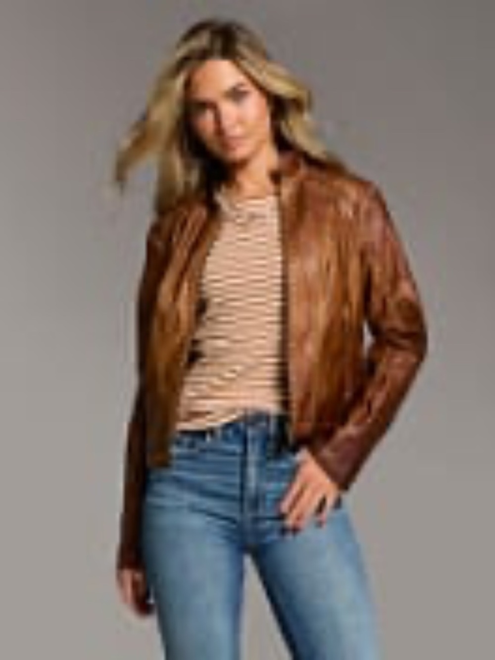 BKE Faux Leather Moto Jacket